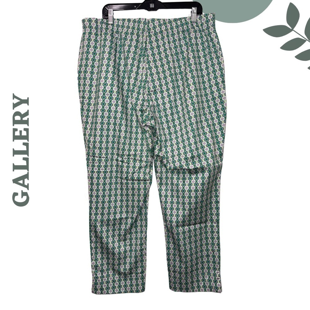 Gallery Geo Print Ankle Pants UK 18 US 14 Stretch - Picture 3 of 6